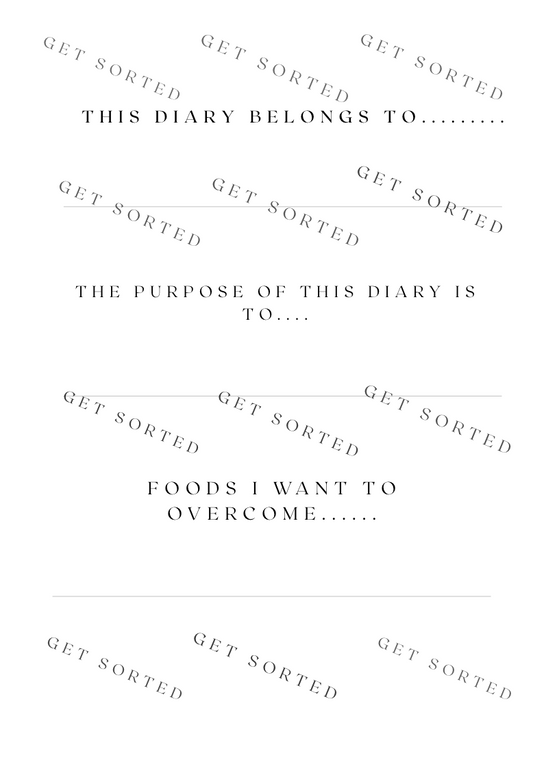 NOURISH ME FOOD DIARY - PDF VERSION