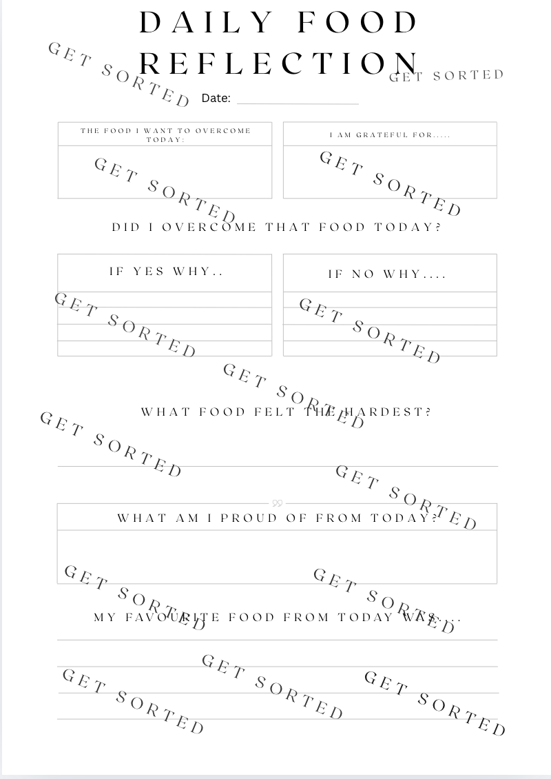 NOURISH ME FOOD DIARY - PDF VERSION